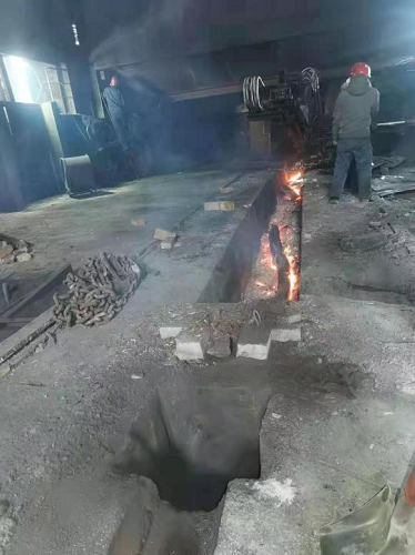 钢厂喷注施工现场
